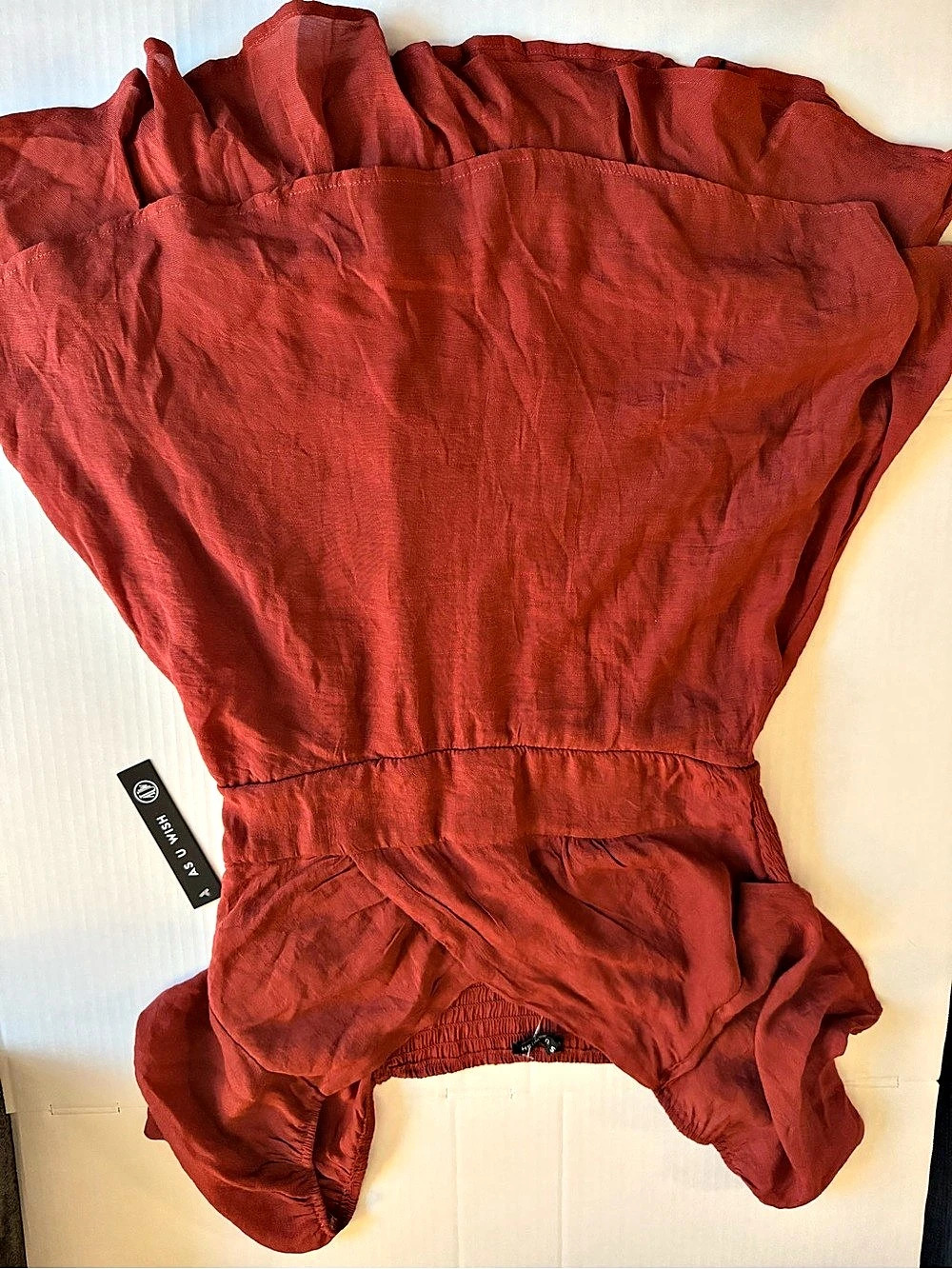 Red Ruffle Mini Dress Size Small Like New